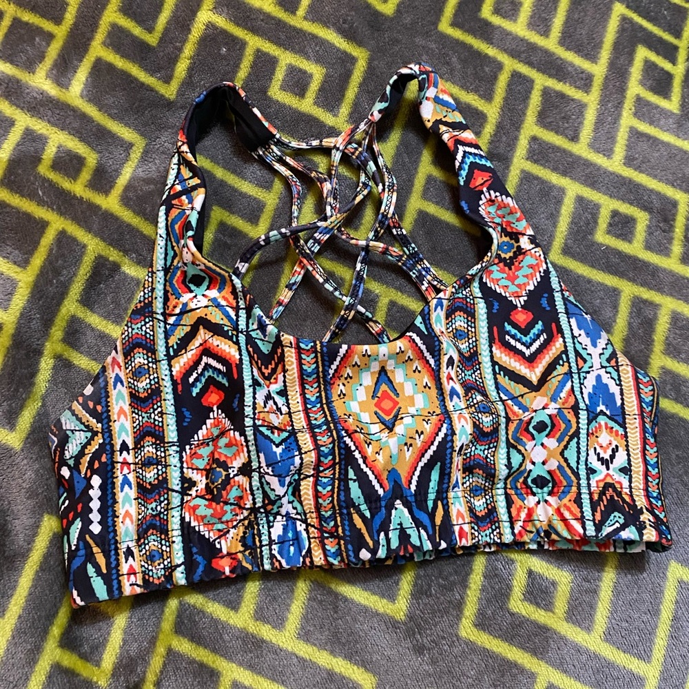 Aztec Print Sports Bra